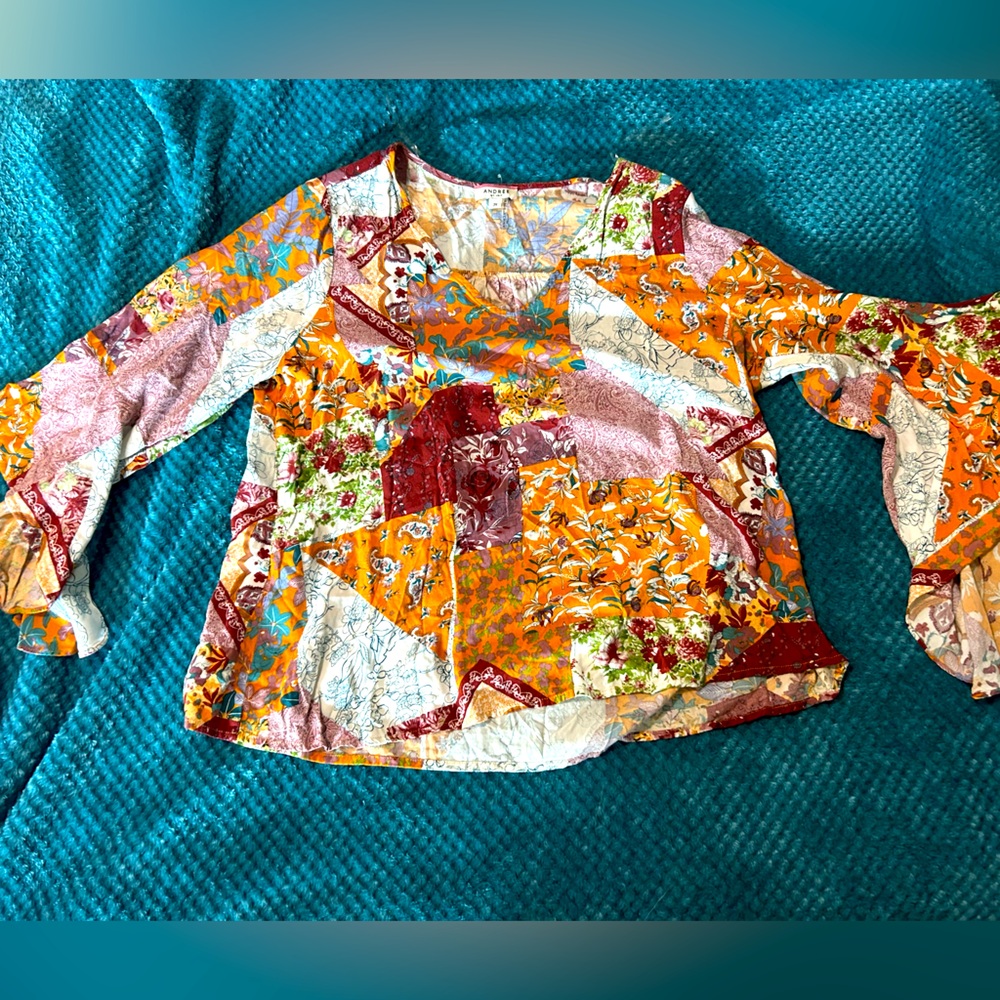 Fall Patch Colored long sleeve top